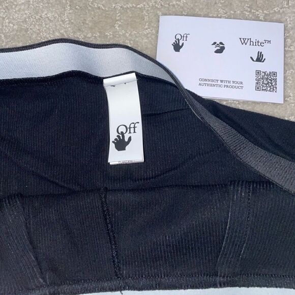 Off-White NWT Ribbed Boxers in Black Size M - Picture 5 of 5